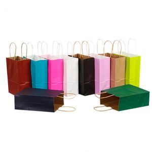 Customized Brown Kraft Paper Handbag Sack for Food Sweetmeats <b>Clothes</b> Packing Shopping & Gift Boutique for Promotions - Product Image 3