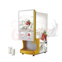 Distributeurs automatiques de jus de lait frais pré-mélangé 10L*2 avec système Bag-in-Box (BIB) et machine à yaourt en libre-service, plage de température 1-10°C ℃