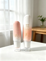 Flacon cosmétique rose personnalisé en direct d'usine, 30 ml, 50 ml, pour crème visage, emballage plastique roll-on, échantillon gratuit, marque privée