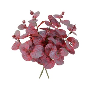 Mappetto di verdure di eucalipto artificiale in seta con <span class=keywords><strong>5</strong></span> forchette per matrimonio in giardino decorazioni per interni ed esterni arbusti di piante durevoli - Product Image 5