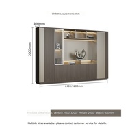 Armoire de bureau exécutive en bois sur mesure avec étagères ouvertes et vitrées, grand meuble de rangement pour mobilier de bureau commercial