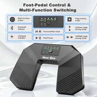 Pedal Inalámbrico BT5.4 para Pasar Páginas, Color Negro, Control de Partituras con Manos Libres, para iPad, Android, PC, Entrega Rápida