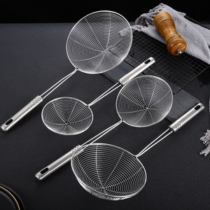Ustensiles de cuisine en acier inoxydable non magnétique, passoires pour fondue, passoires à nouilles, cuillères à frire, vente en gros - Product Image 4