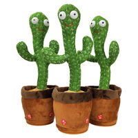 Cactus musical électrique en peluche amusant qui danse et chante, jouet à succès