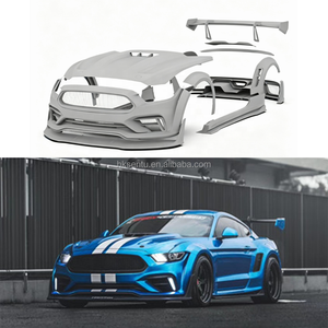 ชุดแต่งตัวถังรถยนต์ Mustang ปี 15-21 แบบติดตั้งเอง วัสดุ FRP สปอยเลอร์กันชนหน้า/หลัง ซุ้มล้อแบบไวด์บอดี้ - Product Image 1
