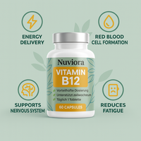 Complément de vitamine B12 haute puissance Méthylcobalamine Cyanocobalamine Capsules Adulte 60 Soutien immunitaire OEM