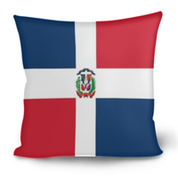 Housse de coussin décorative patriotique avec drapeau réplique de la République Dominicaine, style ferme, pour canapé, décoration intérieure