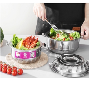 ชุดหม้อเก็บความร้อนสแตนเลสอย่างดี 4 ชิ้น/ชุด สำหรับใช้ในบ้าน ภาชนะใส่อาหารร้อน ทนทาน ใช้งานได้ยาวนาน - Product Image 5