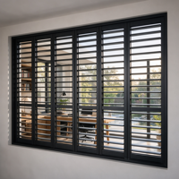 Volets pliants en aluminium haut de gamme pour intérieur architectural, stores de fenêtre réglables, protection solaire pour maison résidentielle