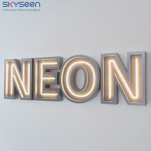 Letrero <span class=keywords><strong>de</strong></span> letra 3D SKYSEEN, nuevo diseño, luces <span class=keywords><strong>de</strong></span> neón integradas, carcasa <span class=keywords><strong>de</strong></span> Metal <span class=keywords><strong>para</strong></span> Bar, decoraciones <span class=keywords><strong>de</strong></span> calle, cafetería, tienda <span class=keywords><strong>de</strong></span> comestibles, letrero - Product Image 2