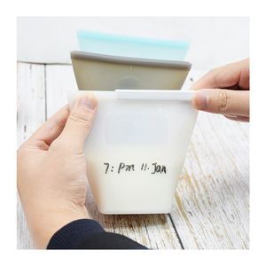 250ML Silicone Storage Bag Set 100% Food Grade Silicone Reusable Food Storage Bag