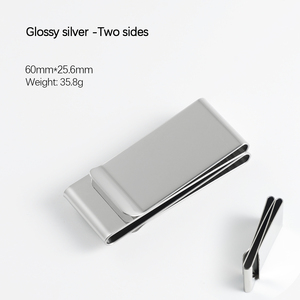 <span class=keywords><strong>Clip</strong></span> à billets en acier inoxydable personnalisé avec logo gravé au laser, porte-stylo et marque-page pour homme, pour portefeuille fin - Product Image 5