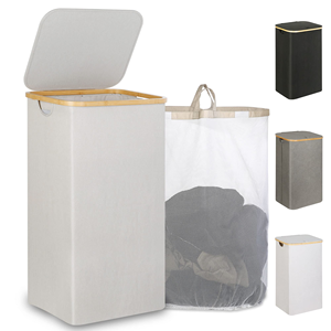 Factory Custom Large Laundry Bag <b>Foldable</b> Clothes Dirty Canvas Collapsible Laundry <b>Basket</b> Storage <b>Baskets</b> Bins - Product Image 1