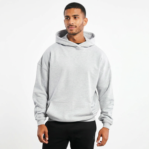 Sweat à capuche demi-zip surdimensionné pour homme, double couche, 420 g/m², impression en relief, coupe ample, 400 g/m², luxe, 100 % coton, coupe courte, personnalisé - Product Image 1