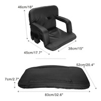 Table d'extérieur moderne, chaise pliante facile à transporter avec coussin de plage inclinable réglable pour sièges de stade de football OEM&ODM