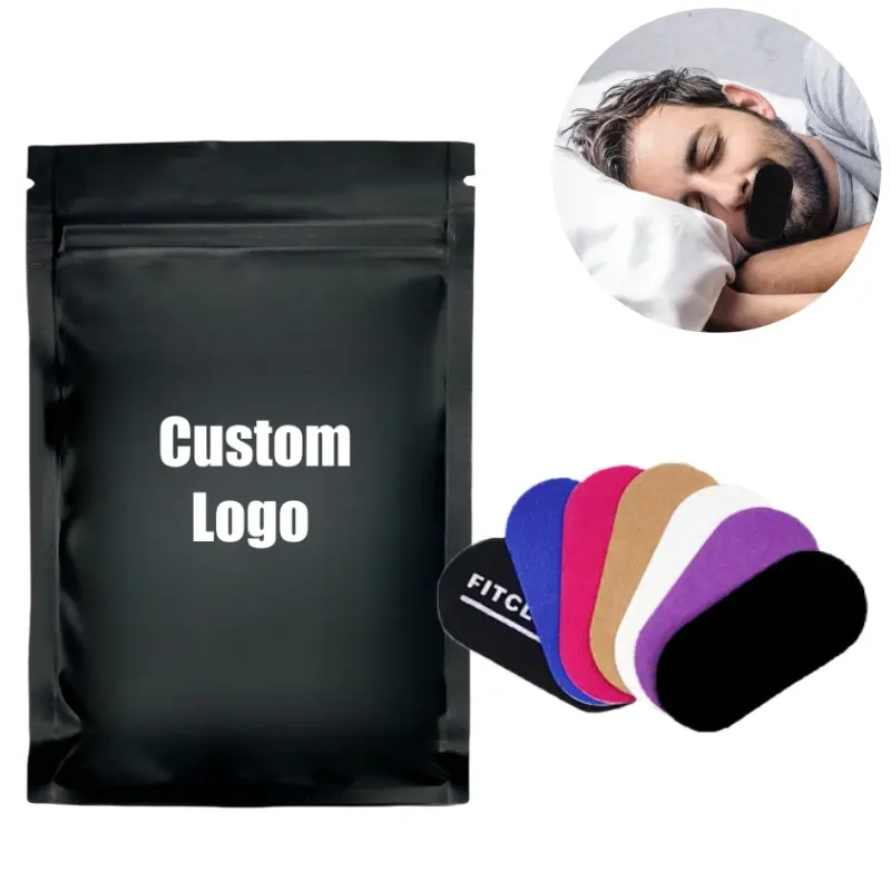 HLK hypoallergénique Sleeptape coton embout buccal souffle Anti ronflement ronflement sommeil bouche bandes Patch bande pour dormir