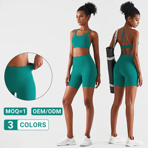 Tenues deux pièces soutien-gorge à dos ouvert Legging doux nu femmes été course Fitness ensemble de gymnastique ensembles de Yoga ensembles de sport - Product Image 1