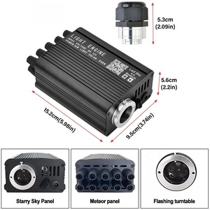 16W RGBW luccichio LED in fibra ottica Headliner Kit meteorite stelle cadenti plafoniere 0.75mm 3M 500 pz + 200 pz fibra - Product Image 3