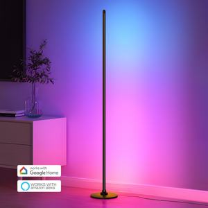 Lampe d'ambiance intelligente pour la maison, lumière décorative intérieure, lampe de sol LED à couleurs magiques RGB, ensemble de lampes d'angle - Product Image 5