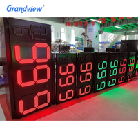 Panneau d'affichage numérique des prix du carburant à LED extérieur avec télécommande RF pour station-service