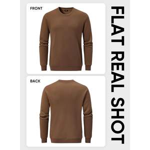 2025 hommes décontracté coton pull sweat manches longues col rond gris clair tailles jusqu'à 6XL Anti-rides Anti-rétrécissement caractéristiques - Product Image 6