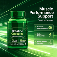 Capsules de créatine monohydrate pour adultes, renforcement musculaire et amélioration des performances, récupération, compléments sportifs