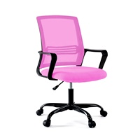 Bureau ergonomique à domicile Chaise d'ordinateur en maille bleue avec soutien lombaire