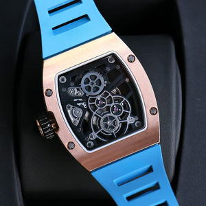 Reloj Tourbillon con Detalles de Diamantes de Primera Calidad, Esqueleto Mecánico de Lujo, Chapado en Oro Rosa, Reloj Mecánico para Hombre de Alta Gama - Product Image 4