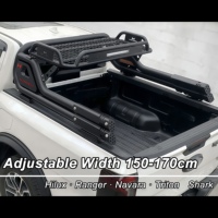 Barre de sport universelle réglable robuste pour pick-up, panier de chargement avec éclairage LED, compatible Hilux Ranger Navara Triton BYD Shark 24+ Mat
