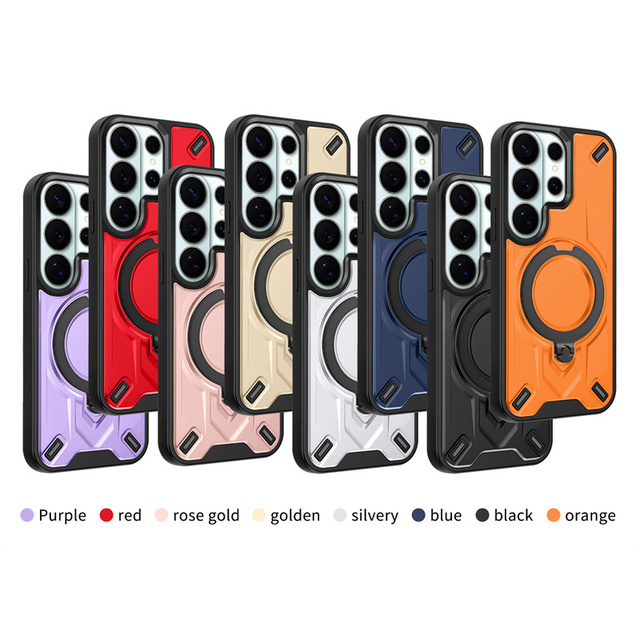 360° Rotating Ring Stand Magnetic Phone Case for Samsung S26 Ultra S25 S24 S23 A16 A36 A05 A06 A14 A15 A55 Shockproof Cover
