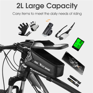 Bolsa de Herramientas Impermeable para Bicicleta WEST BIKING con Soporte para Teléfono con Pantalla Táctil para Ciclismo de Montaña y Carretera - Product Image 5