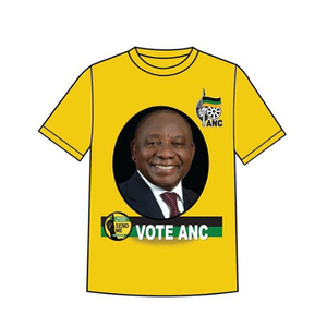 Custom 100% South Africa PolyesterFactory Price Election Campaign Promotional Items Customized Pattern or Color Election T Shirt