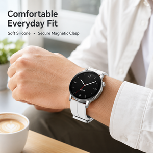 Bracelet en silicone à boucle magnétique pliable à libération rapide compatible avec <span class=keywords><strong>Huawei</strong></span> Watch GT 2 3 4 5 <span class=keywords><strong>6</strong></span> Pro Largeur 18 20 22 mm - Product Image 5