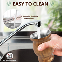 Ensemble de tasse à thé et bombilla en yerba mate de 8 oz, impression en acier inoxydable à double paroi, ensemble de tasse à thé traditionnelle avec paille