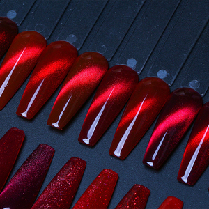 2024 esmalte de Gel de colores brillantes UV para uñas inodoro <span class=keywords><strong>y</strong></span> de larga duración semipermanente en colores rojos efectos de ojo de gato - Product Image 5