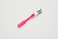Glissière de fermeture éclair en silicone durable personnalisable, directement de l'usine, accessoires de vêtements en PU PVC, tire-cordon fabriqué directement