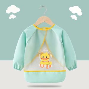 Nuevos overoles de EVA de manga larga para bebés y niños, impermeables, baberos para comer con cierre de botón a presión - Product Image 2