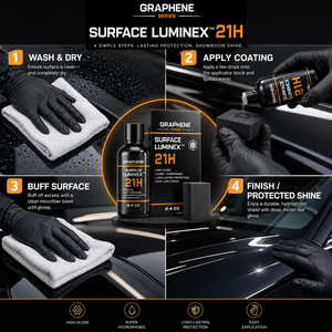 GRAPHENE SURFACE LUMINEX 21H 1000ml Revêtement céramique pour voiture Super hydrophobe Haute brillance Protection de peinture longue durée - Product Image 6