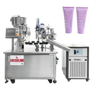 automatic cosmetic plastic tube filler sealer filling and sealing machine