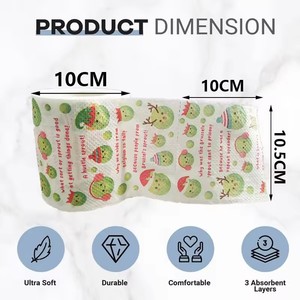 <span class=keywords><strong>Papel</strong></span> Higiénico Personalizado con Impresión a Color, Divertido y Ecológico, Rollo de <span class=keywords><strong>Papel</strong></span> Higiénico Desechable para el Hogar - Product Image 3