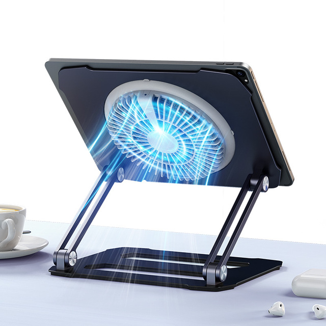 RGB Aluminum Laptop Cooling Pad 11-16Inch Professional Gaming Laptop Cooler with Quiet Fan Notebook Stand Stock