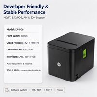 Cashino 80mm Cloud Bill Printer Thermal Receipt Printer USB LAN WIFI 4G untuk Usaha Kecil Layanan MQTT