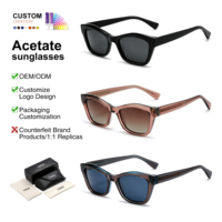Lunettes de soleil en acétate œil de chat carrées, monture plate, branches gravées, verres TAC, style chic, personnalisables OEM/ODM avec logo