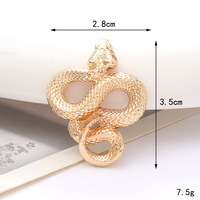 Nouveaux accessoires de bijoux DIY sur le thème du zodiaque serpent, polyvalents, personnalisés, mini-breloques serpent en alliage de zinc électroplaqué pour coques de téléphone