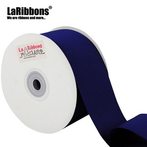 Custom LaRibbons Recycled Polyester/Cotton <b>Red</b> Grosgrain Ribbon 1-1/2 Inch Solid Color Woven <b>Glitter</b> Printed Single Face Vietnam - Product Image 2
