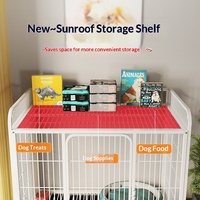 Cage pour chien en fer renforcée à tubes carrés, vente en gros transfrontalière pour chiens de petite, moyenne et grande taille