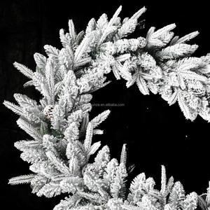 ของตกแต่งบ้านพวงดอกไม้ประดิษฐ์สีขาว9ฟุตสำหรับเตาผิงหน้าบ้านบันได - Product Image 3