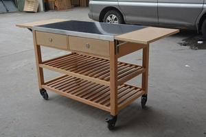 Nouveau chariot pliable <span class=keywords><strong>en</strong></span> <span class=keywords><strong>bois</strong></span> de qualité supérieure pour restaurants plats chinois et hôtels - Product Image 4