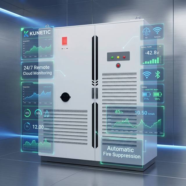 125kW 261kWh BESS Air Cooled LFP Battery Storage Integrated Cabinet 8000 Cycles Smart EMS KUNETIC Energy Storage Microgrid