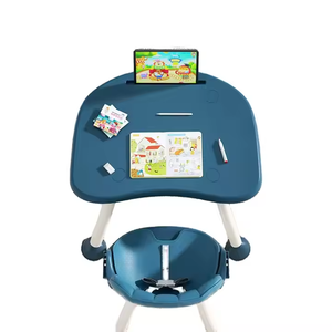 Modern Multi-Functional Four-Fold Book <b>Table</b> and <b>Study</b> Chair Detachable Dining Chair <b>for</b> Baby <b>for</b> Home Office - Product Image 2